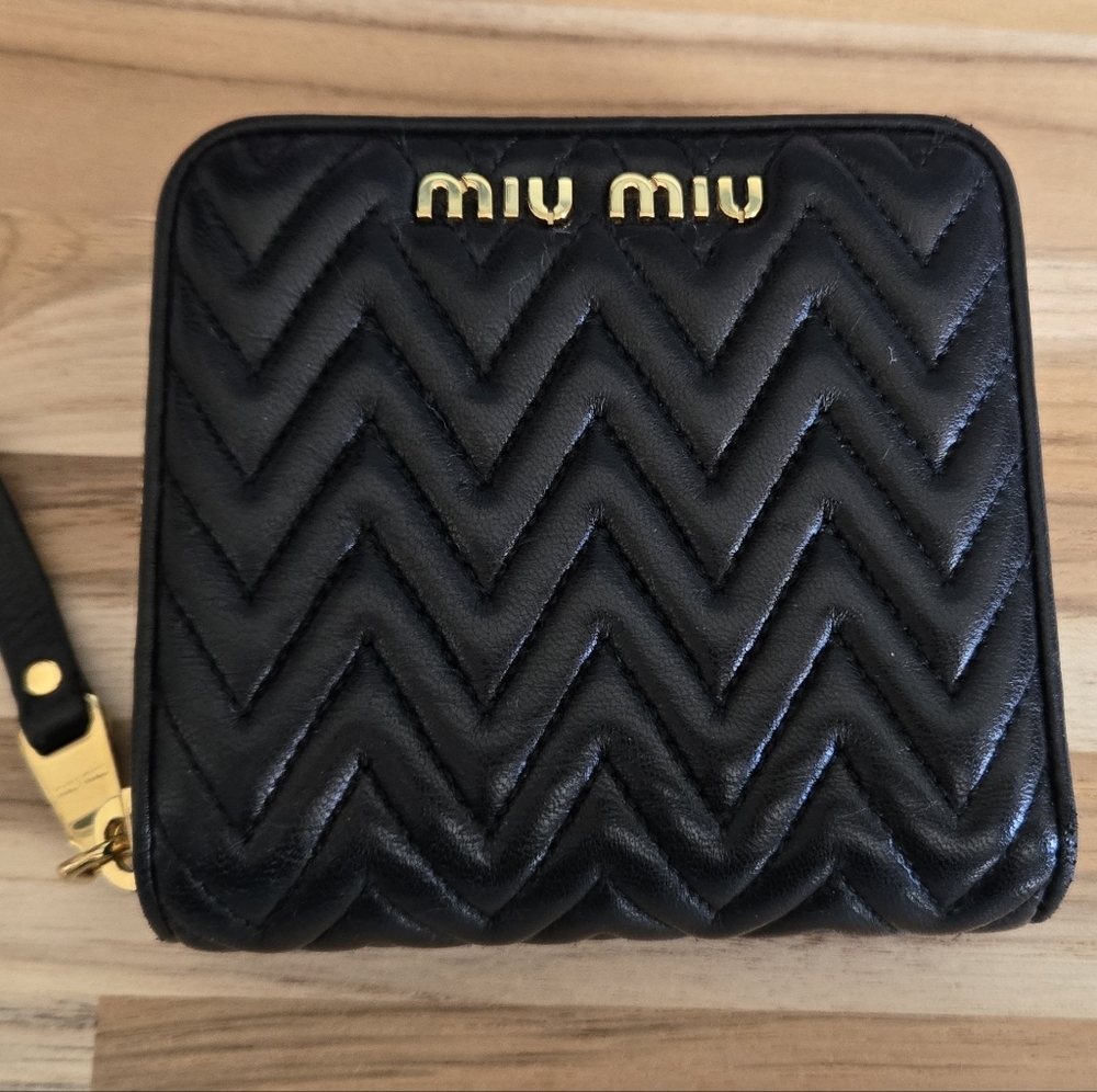 Miu Miu Black Quilted Wallet